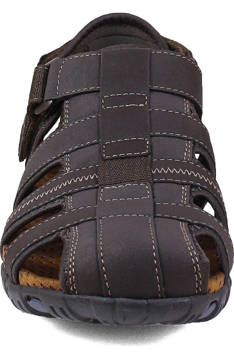 NUNN BUSH Rio Bravo Closed Toe Fisherman Sandal - Wide Width Available, Alternate, color, Brown