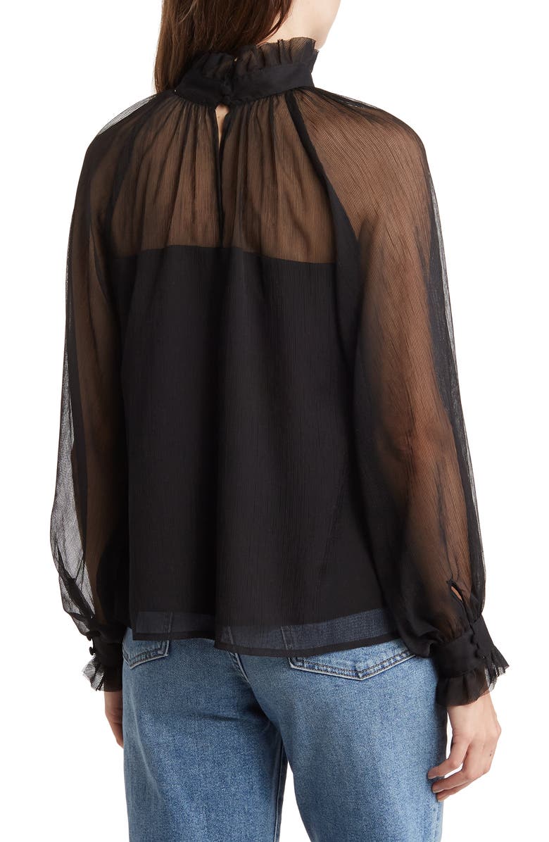 Blu Pepper Sheer Blouse, Alternate, color, 