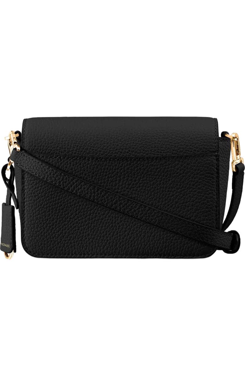 MAISON de SABRÉ Mini Leather Flap Bag, Alternate, color, Black Caviar