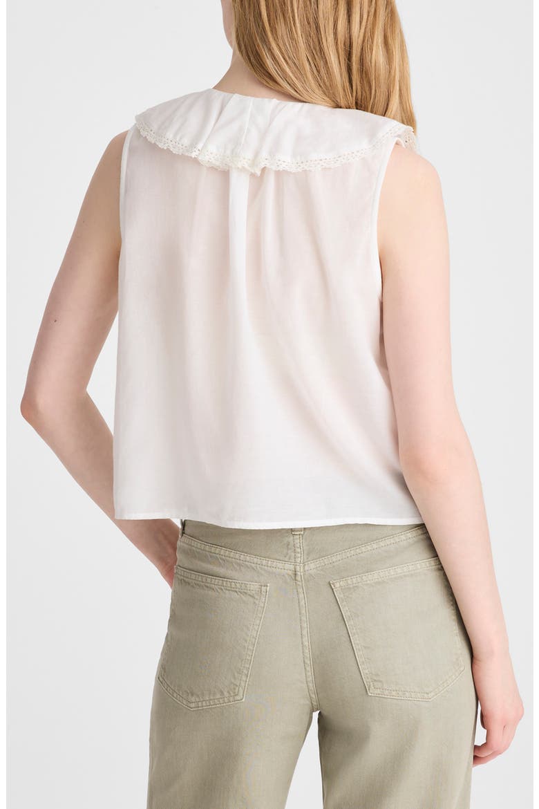 The Blaire Ruffle Sleeveless Top, Alternate, color, WHITE