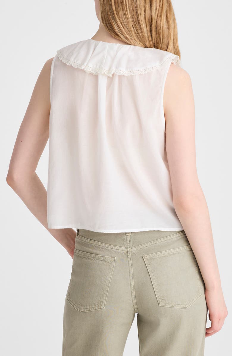 Madewell The Blaire Ruffle Sleeveless Top, Alternate, color, White