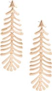 SAACHI Feather Linear Drop Earrings