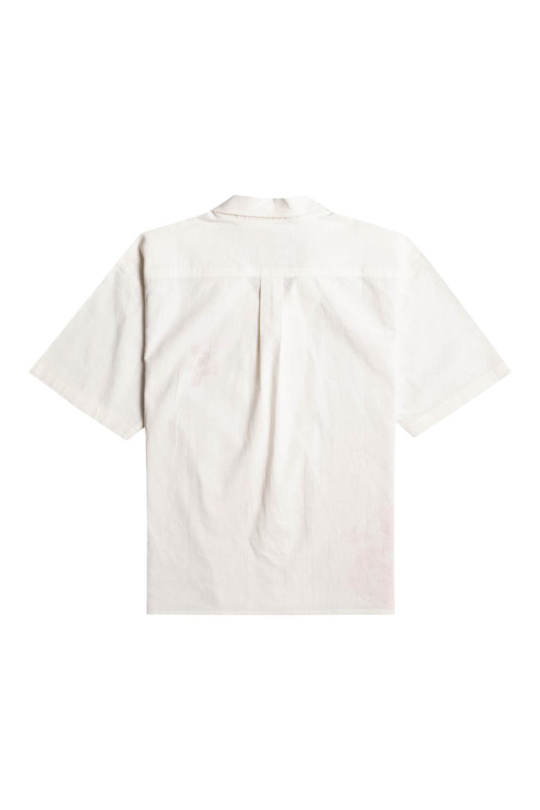 x Kate Bosworth Floral Cotton & Linen Camp Shirt, Alternate, color, SNOW WHITE