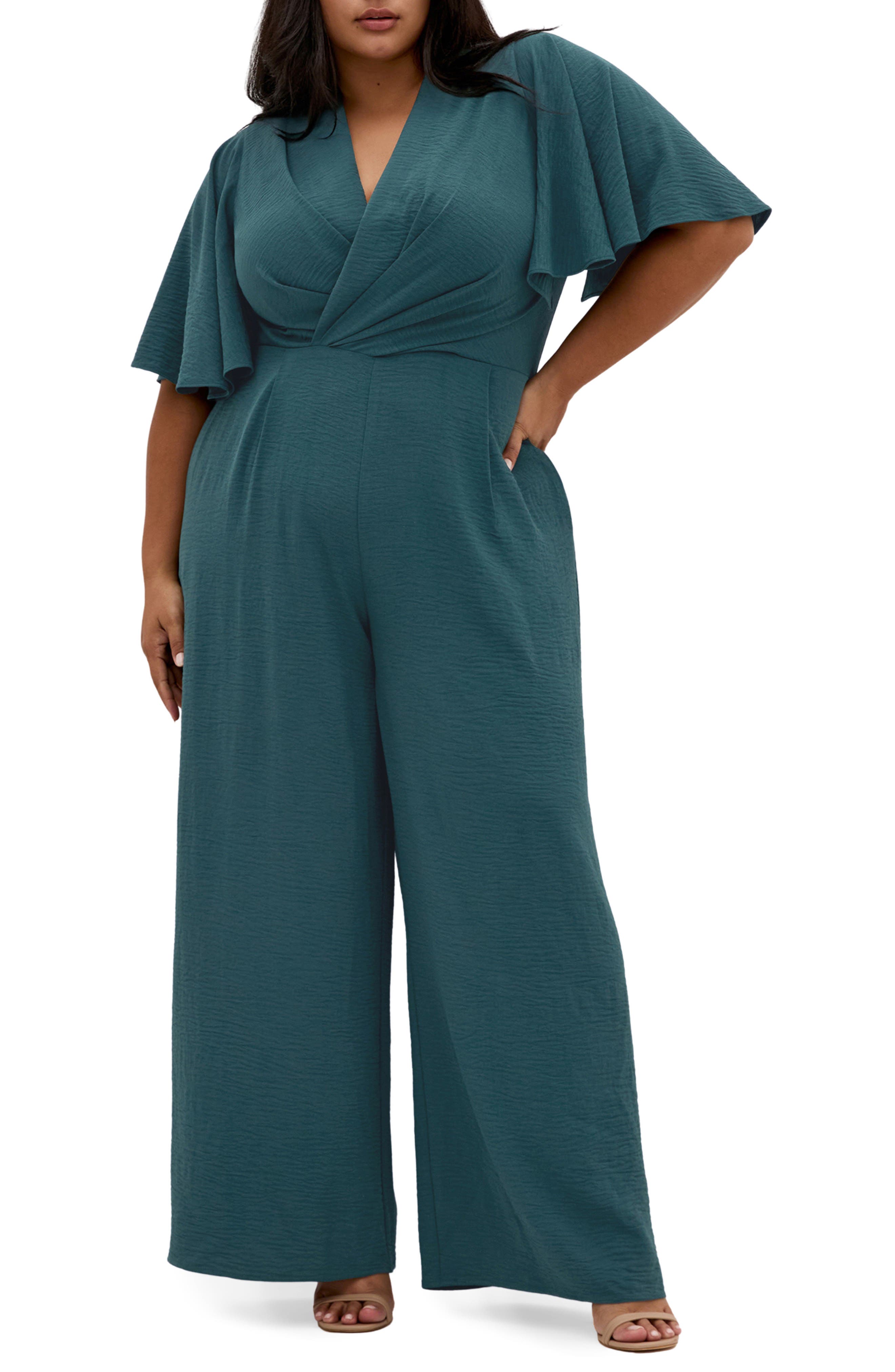 City Chic Braelynn Flutter Sleeve Jumpsuit