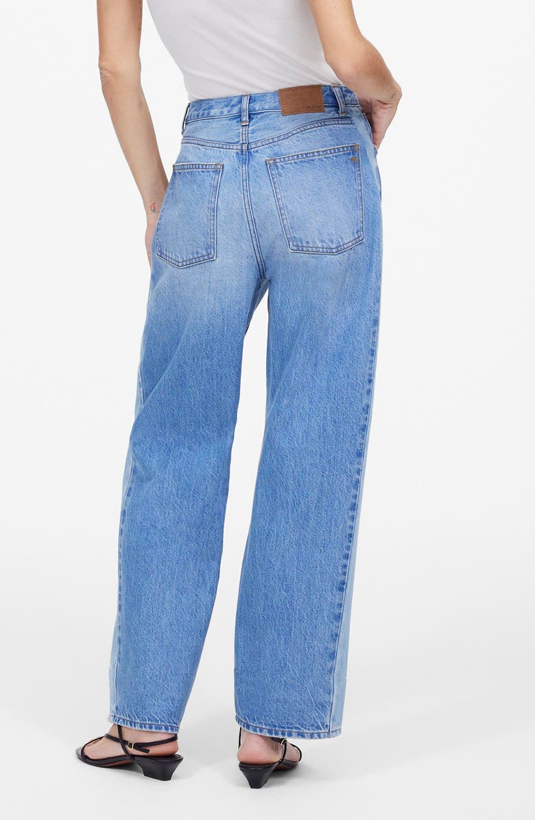 Madewell Pieced Oversize Barrel Leg Jeans, Alternate, color, Redlands Wash