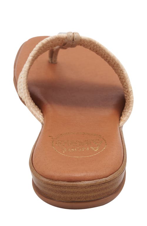 Andre Assous André Assous Nice Featherweight Woven Flip Flop In Beige