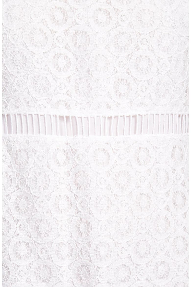 Crochet Lace Bateau Neck Dress, Alternate, color, WHITE