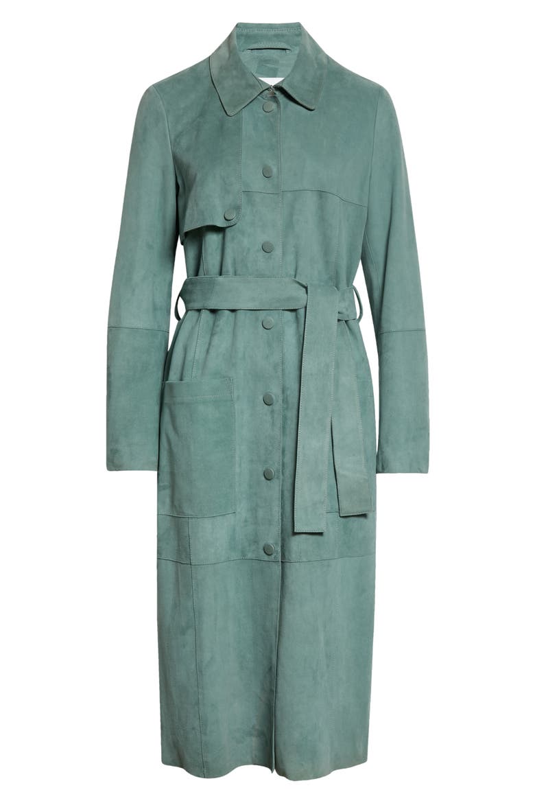 Soseda Belted Suede Jacket, Alternate, color, MINERAL