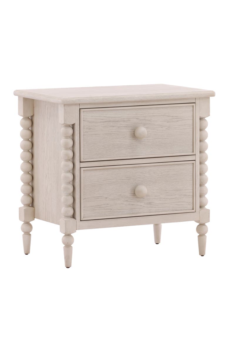 Dovetail Furniture Maribel Two-Drawer Nightstand, Main, color, White Wash