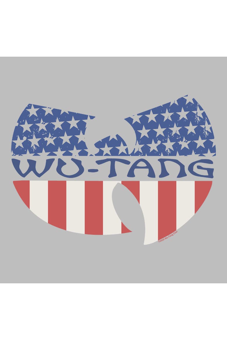 Men's Wu-Tang Clan American Flag Group Logo  Graphic T-Shirt, Alternate, color, Sport Grey