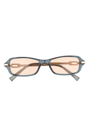 Le Specs Bamboozler Limited Edition Rectangular Sunglasses, 53mm In Blue