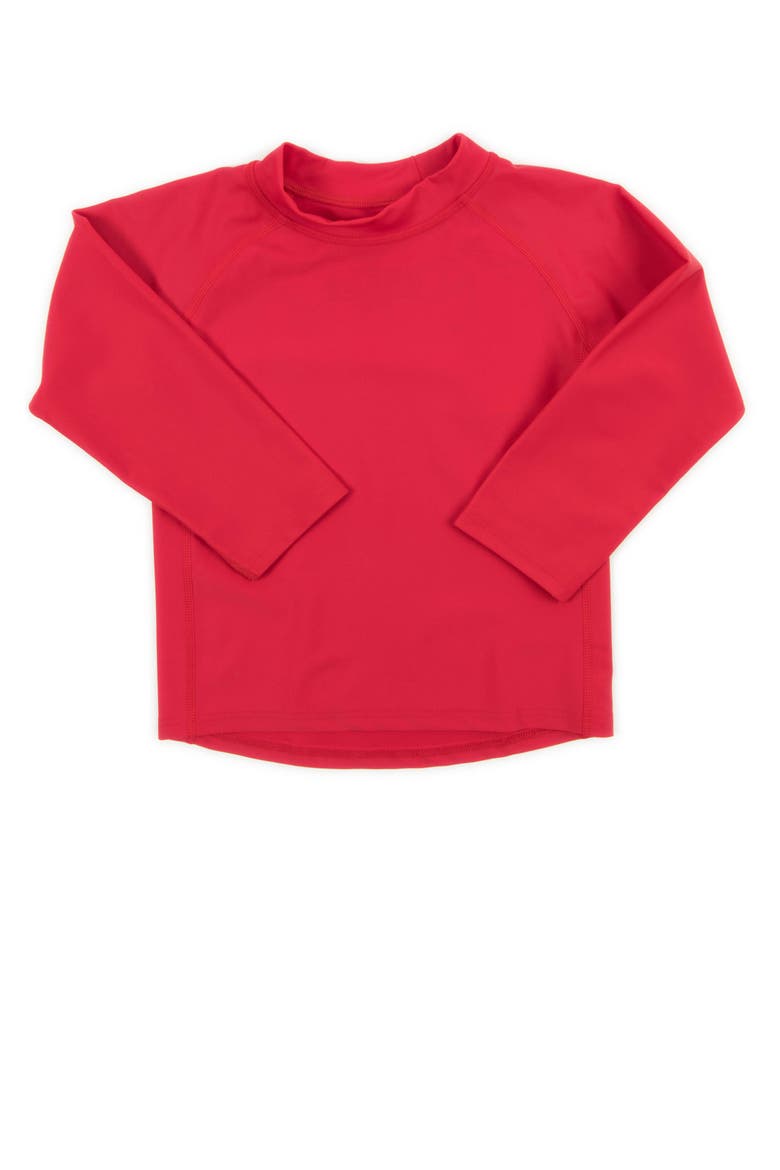 Long Sleeve Rash Guard, UPF 50+ Swim Shirt, Alternate, color, RED