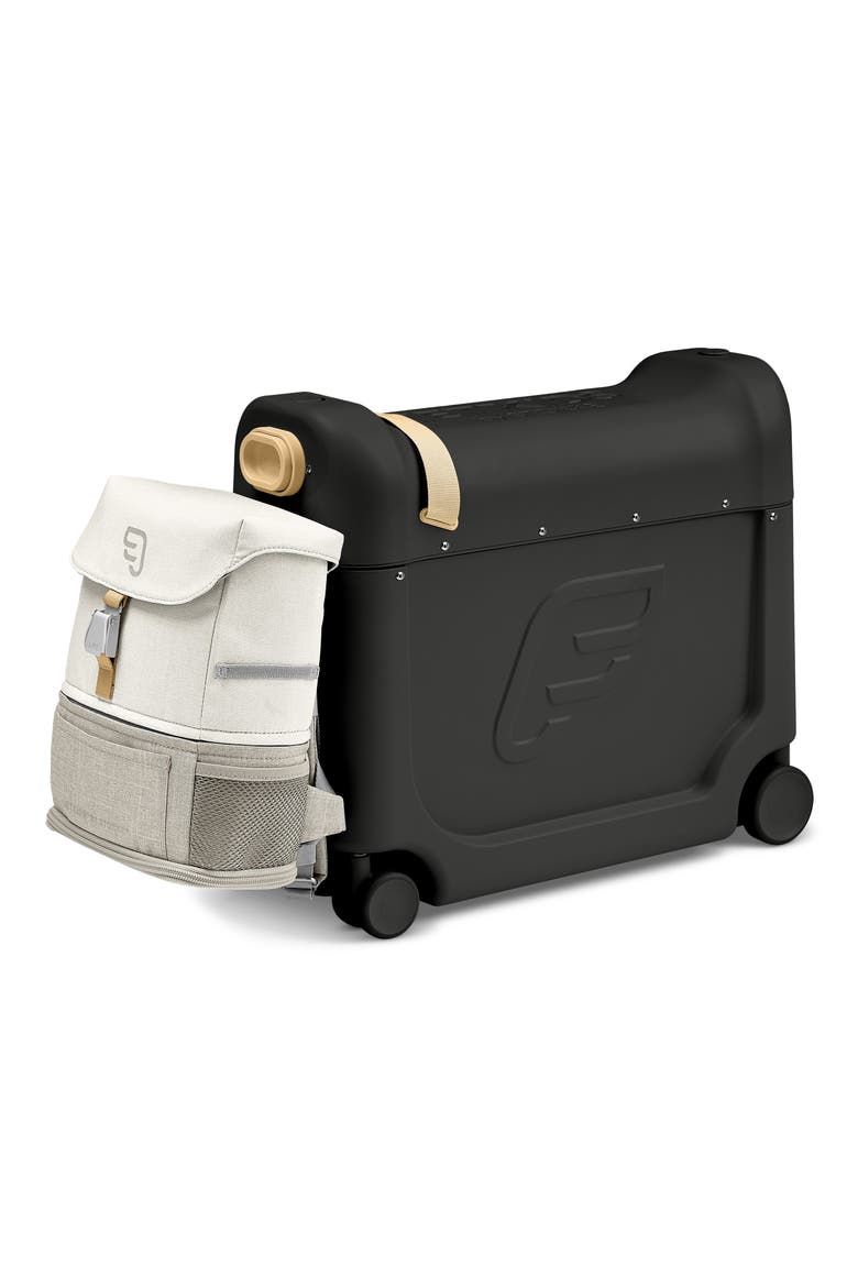 Jetkids by Stokke BedBox® Ride-On Carry-On Suitcase & Backpack Set, Main, color, BLACK/ WHITE