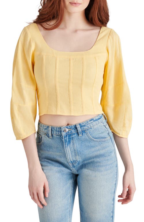 Steve Madden Shay Corset Crop Top In Golden Glow