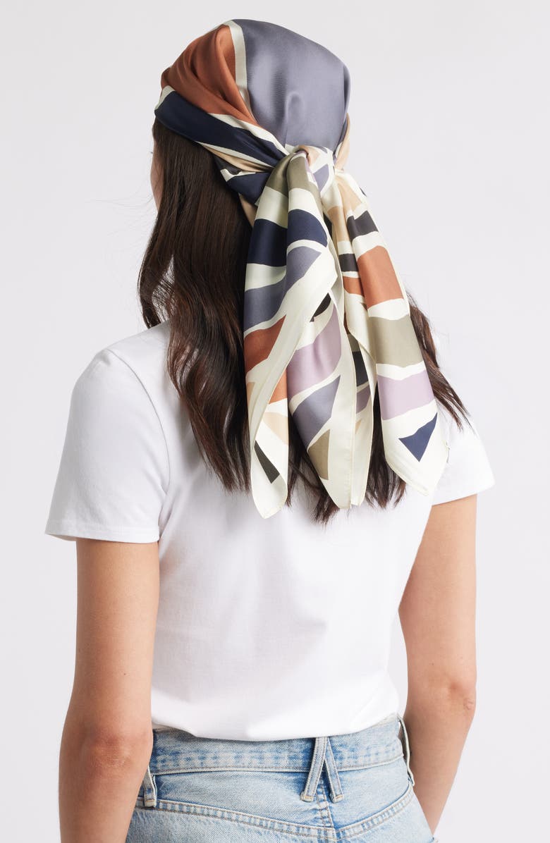 Nordstrom Printed Square Silk Scarf, Alternate, color, 