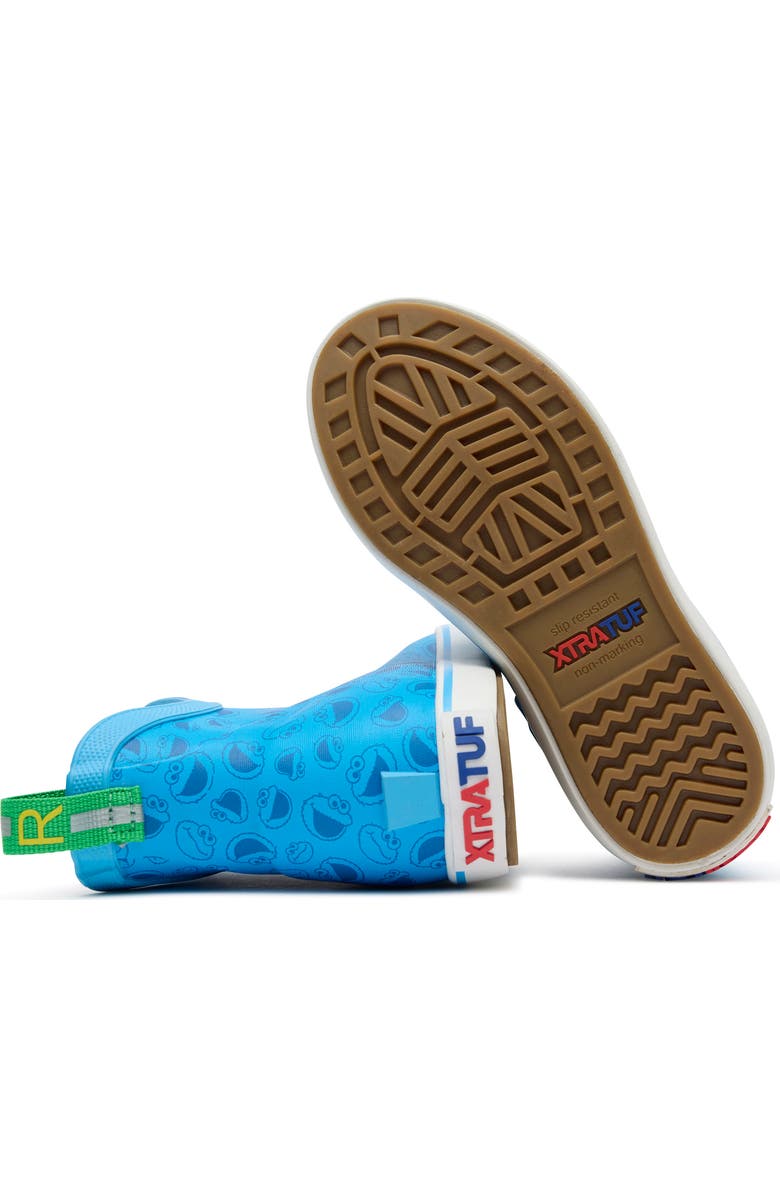 XTRATUF Kids' Sesame Street<sup>®</sup> Ankle Deck Waterproof Boot, Alternate, color, Cookie Monster Blue