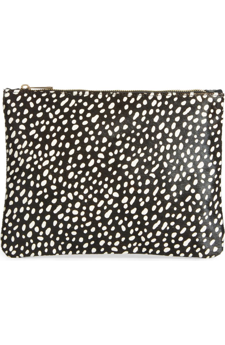 Sole Society 'Dolce' Genuine Calf Hair Clutch, Main, color,