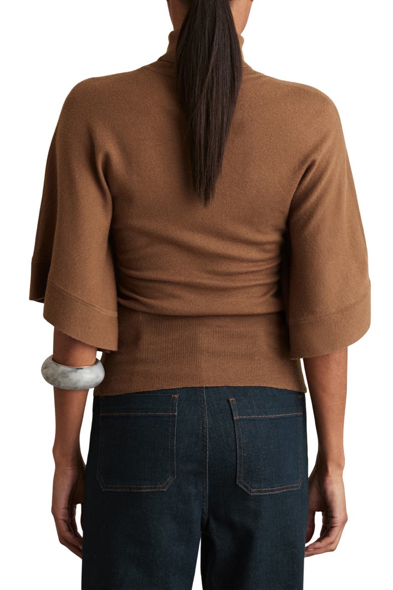 Hadley Turtleneck Dolman Sleeve Wool Sweater, Alternate, color, TAN