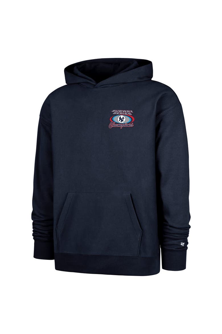 Men's '47 Navy New York Yankees 2000 World Series Champions Showcase Backer Pullover Hoodie, Alternate, color, Navy