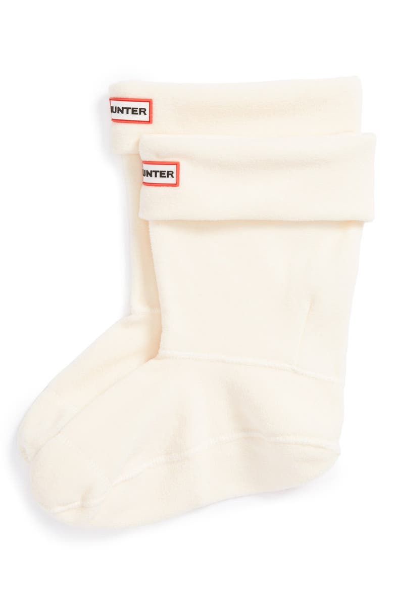 Hunter Short Fleece Welly Boot Socks, Main, color, 