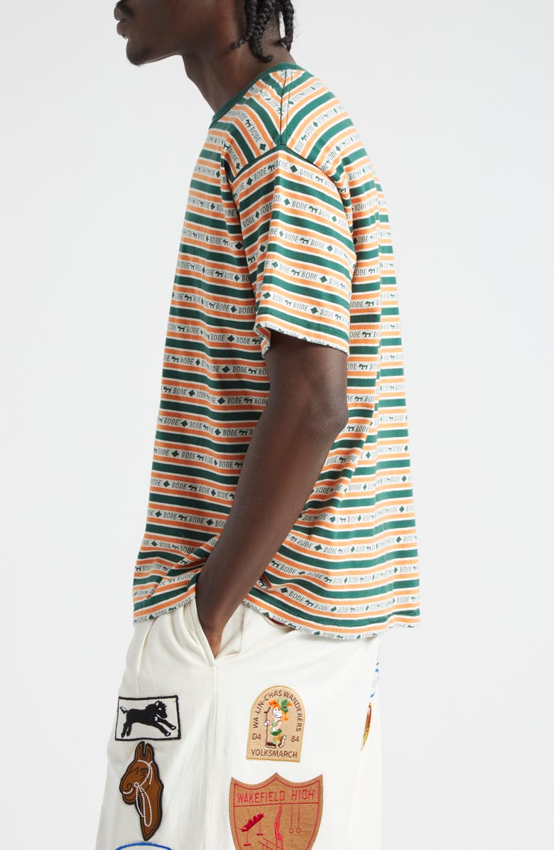 Bode Scottie Jacquard Boxy T-Shirt, Alternate, color, 