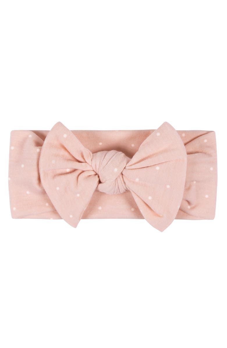 Just Born Swaddle Blanket & Headband Set, Alternate, color, Pink Polka Dots