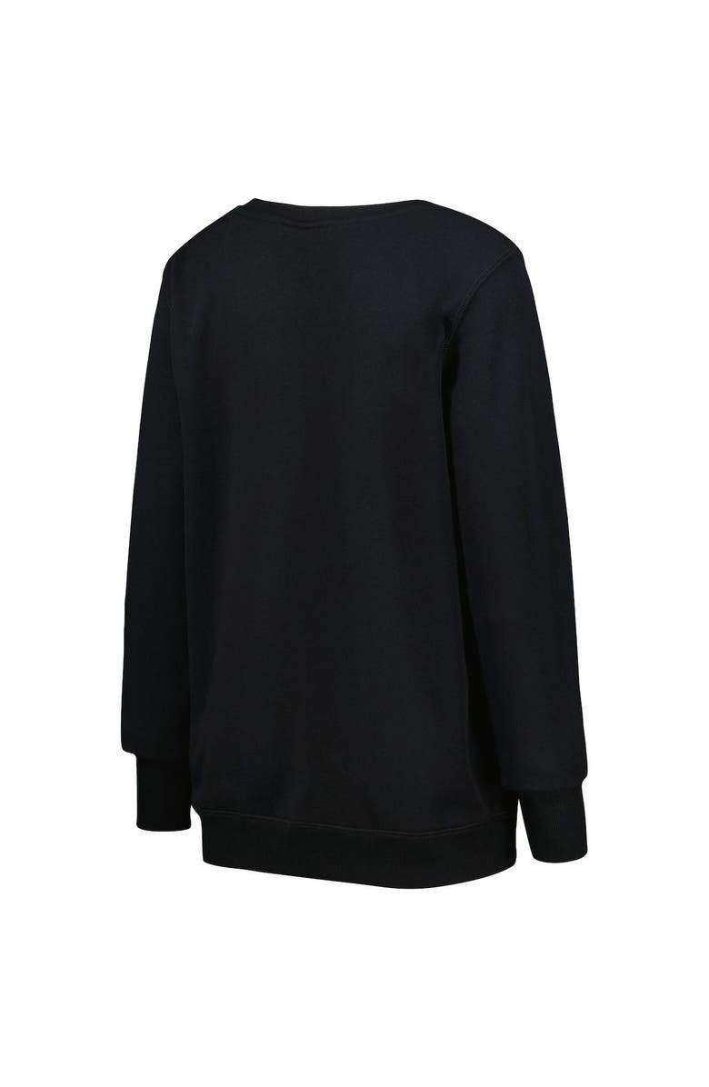 CUCE Women's Cuce Black Seattle Seahawks Sequin Logo V-Neck Pullover Sweatshirt, Alternate, color,