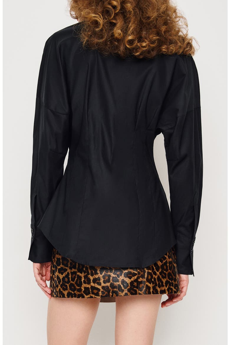 Vanta Stretch Poplin Button-Up Shirt, Alternate, color, BLACK
