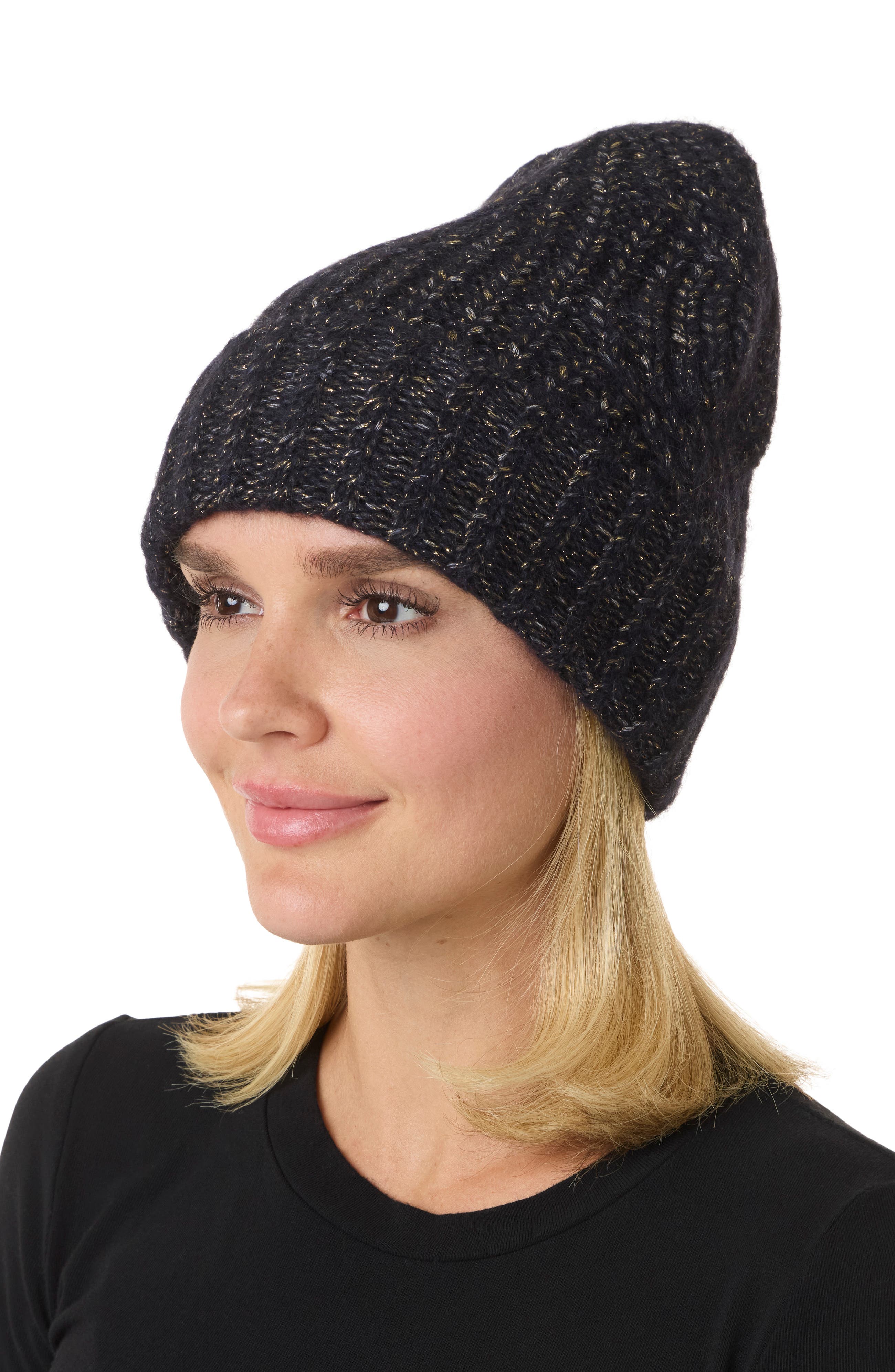 Sparkle Twist Rib Beanie