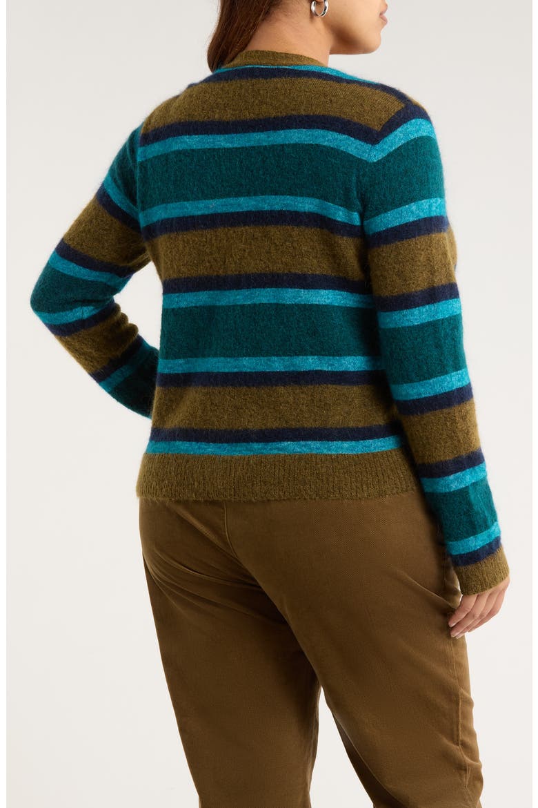 Etching Stripe Cardigan, Alternate, color, EARTHENWARE CYAN MIX