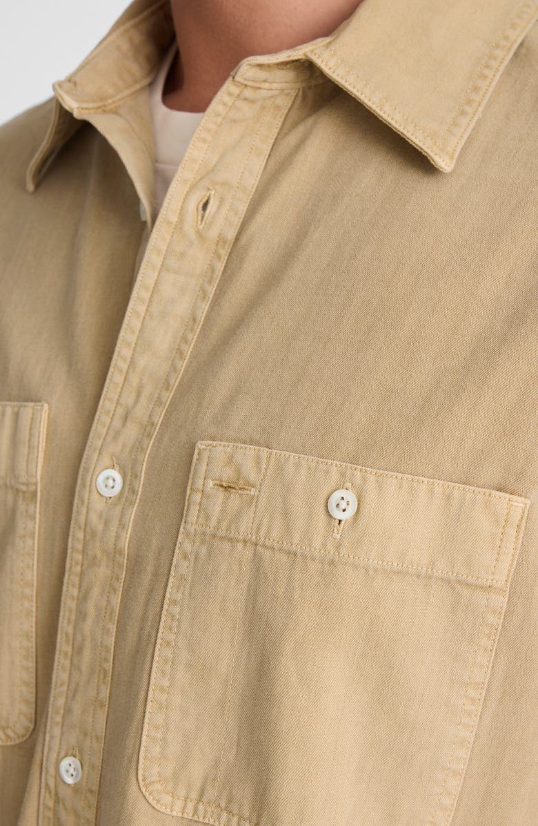 Madewell Cotton Button-Up Work Shirt, Alternate, color, Distressed Rope