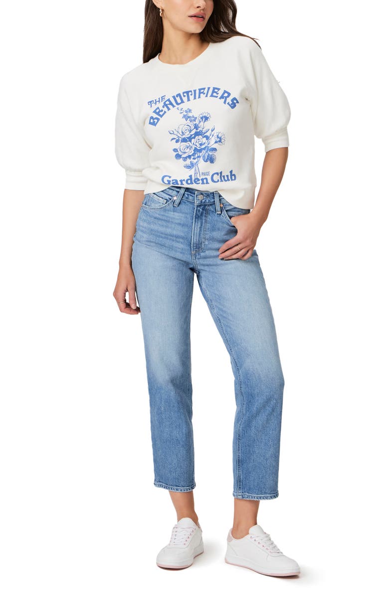 PAIGE Sarah High Waist Ankle Straight Leg Jeans, Alternate, color,