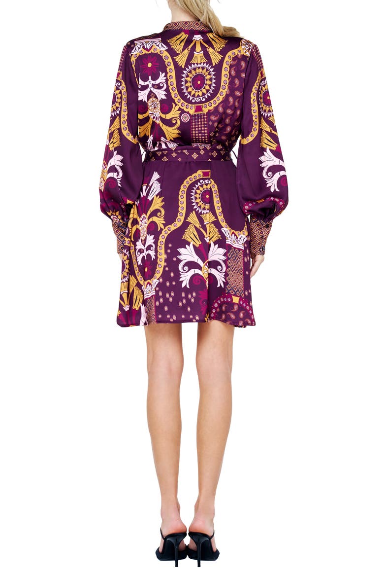 Antonella Print Long Sleeve Dress, Alternate, color, BERRY MULTI