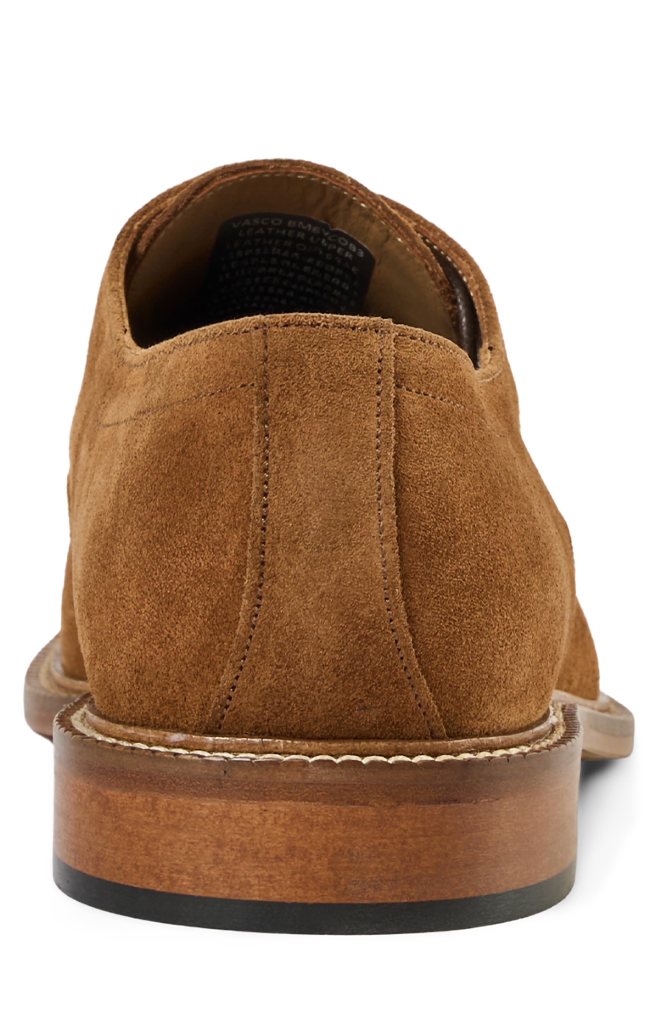 Vasco Cap Toe Leather Derby, Alternate, color, TOBACCO SUEDE