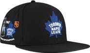 Mitchell & Ness Men's Mitchell & Ness Black Toronto Maple Leafs Core Top Spot Snapback Hat