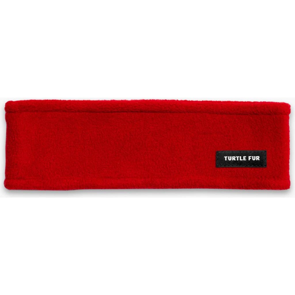 Turtle Fur Double-layer Fleece Headband In Red