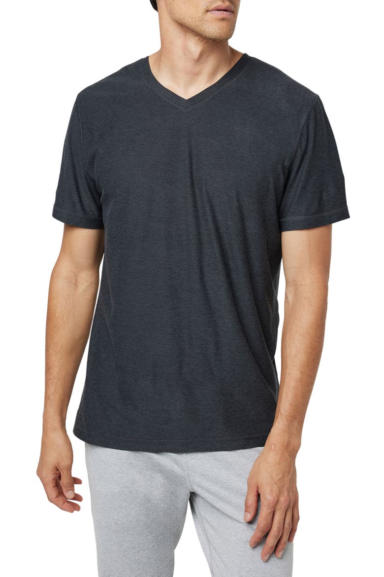 Strato Tech V-Neck T-Shirt, Main, color, CHARCOAL HEATHER