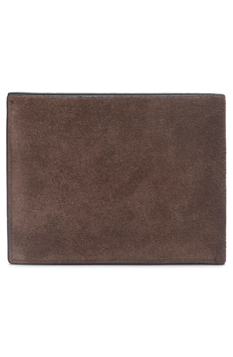 Vince Suede Bifold Wallet, Alternate, color, Chocolate