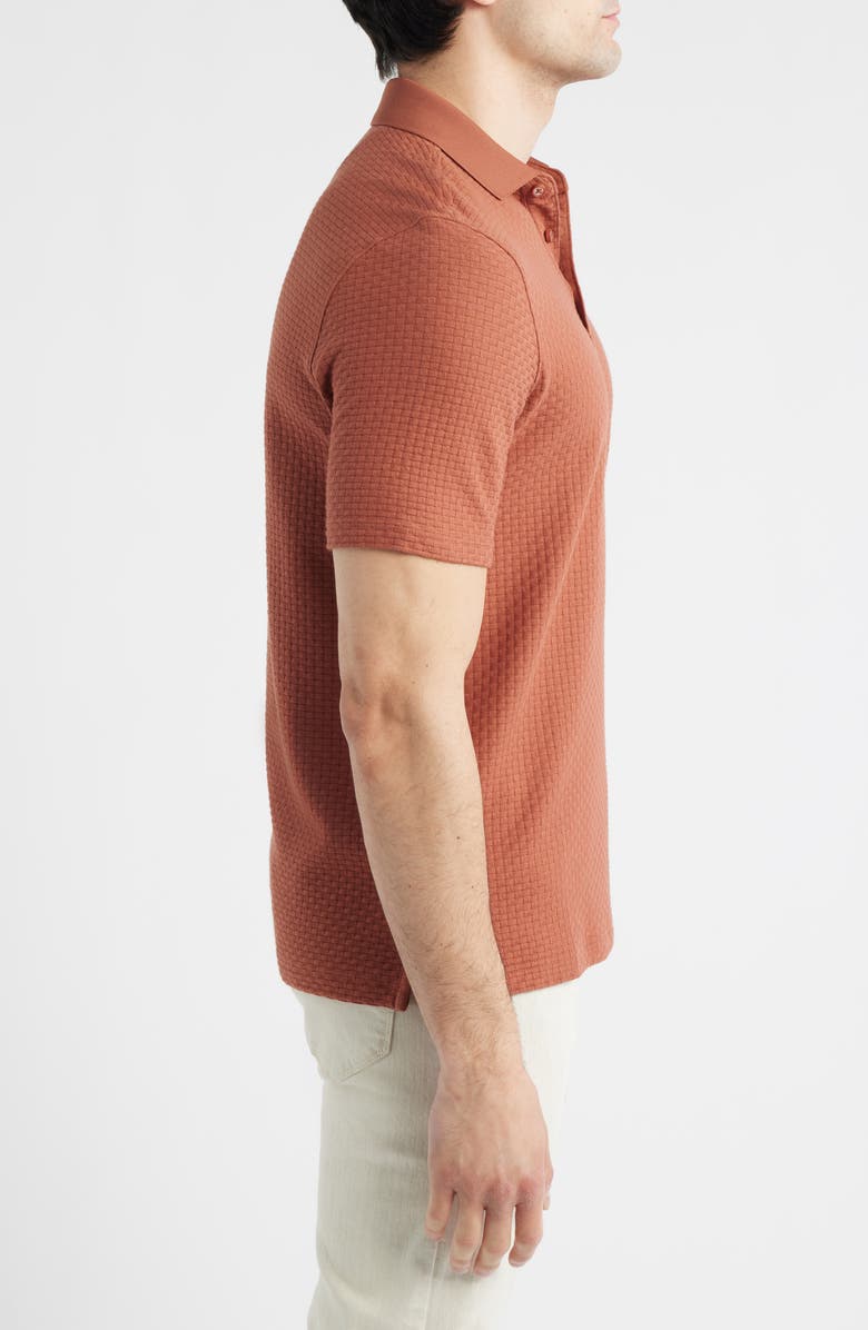 Johnston & Murphy Tilson Textured Performance Polo, Alternate, color, Terracotta