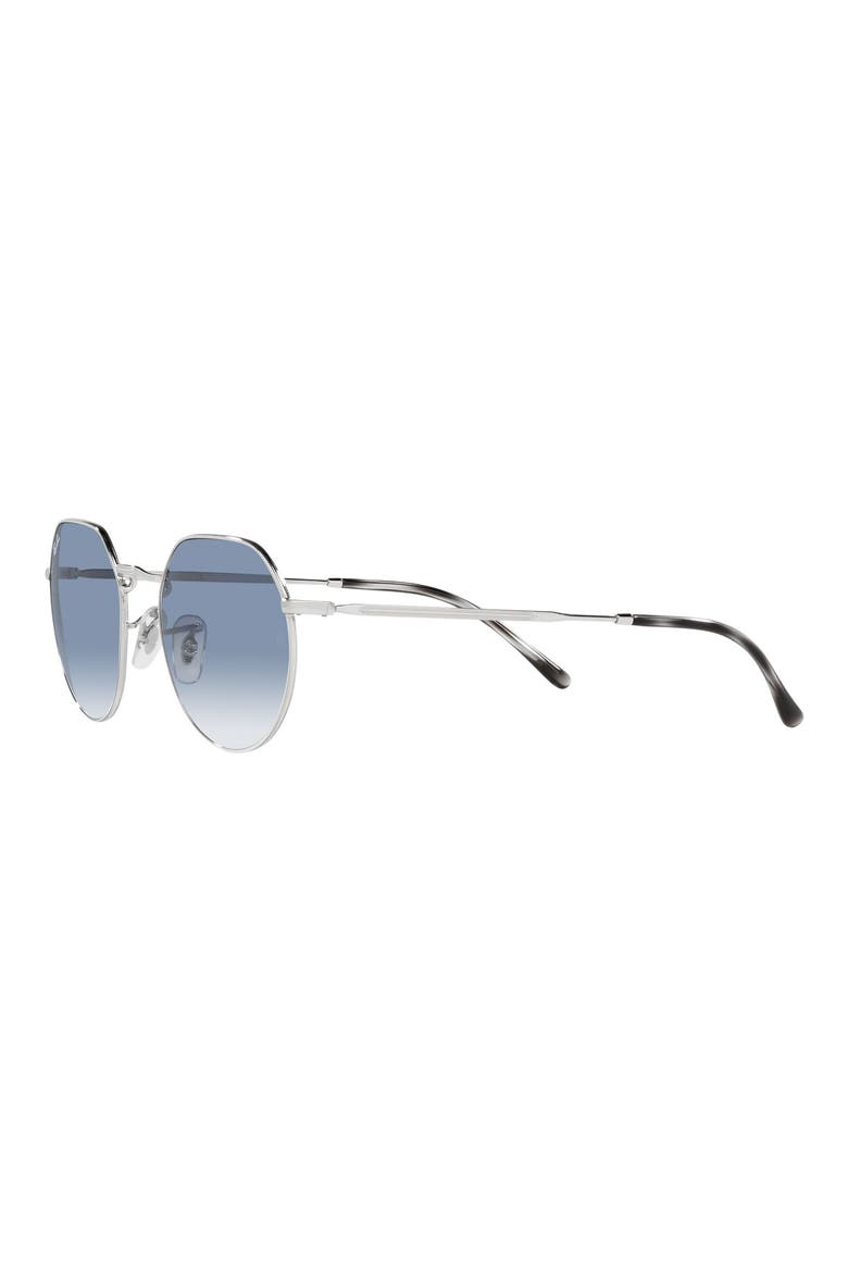 Jack 53mm Round Sunglasses, Alternate, color, SILVER / CLEAR GRADIENT BLUE