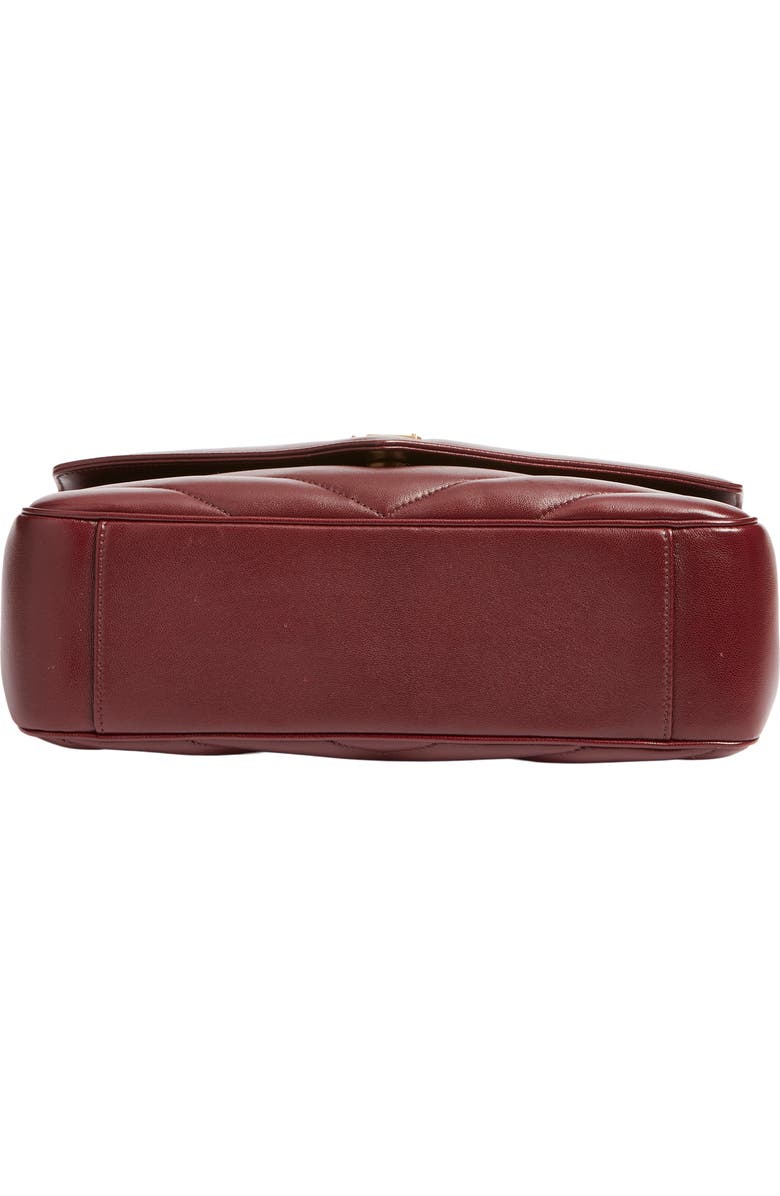 Saint Laurent Medium Loulou Quilted Leather Shoulder Bag, Alternate, color, Rouge Cabernet