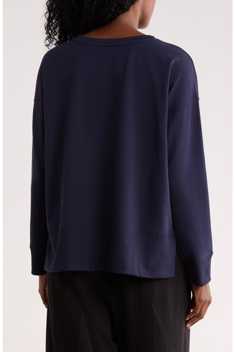 Crewneck Long Sleeve T-Shirt, Alternate, color, INK