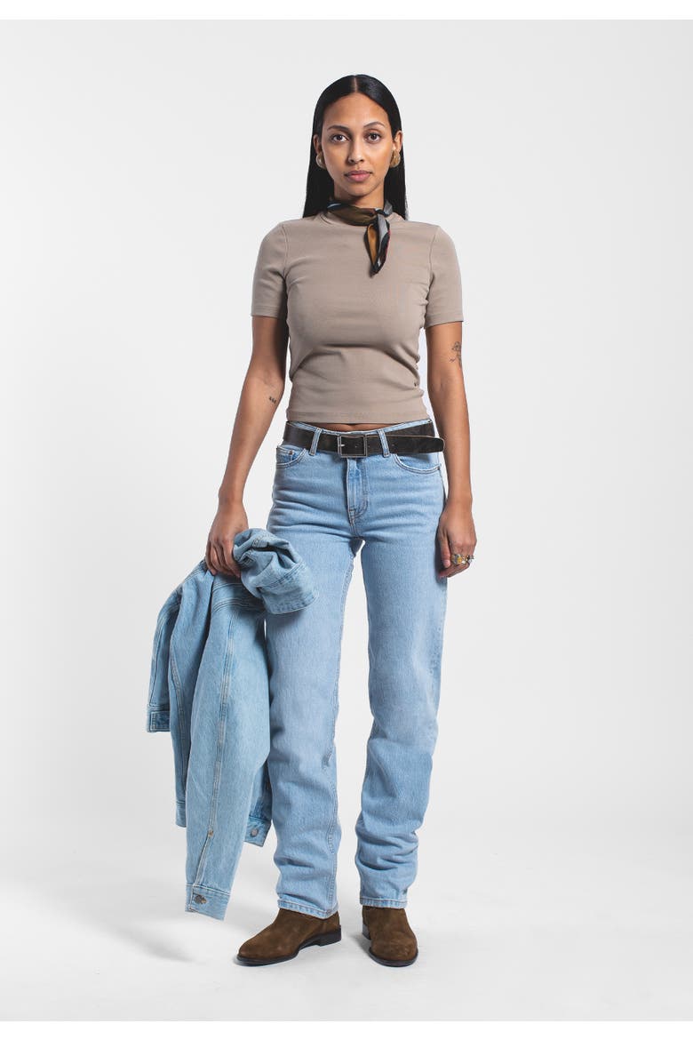 Arch Mid Straight Jeans, Main, color, Bay Light Used