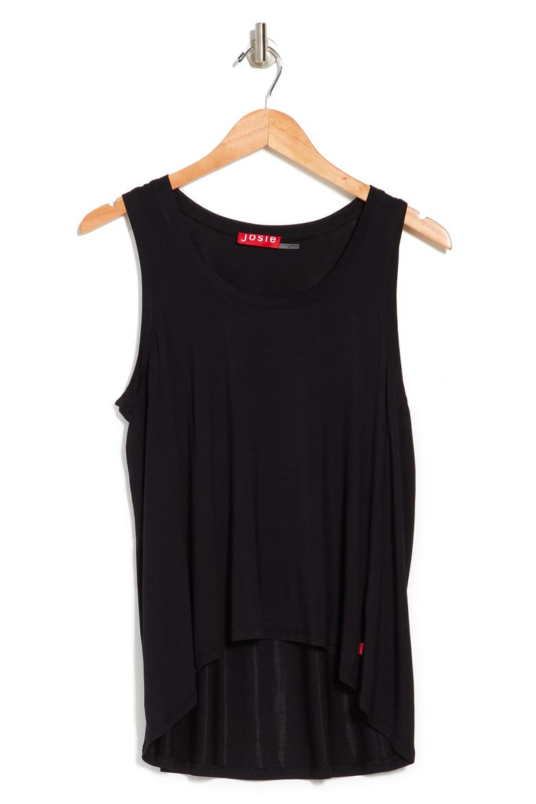 Josie Tees Swing Tank, Alternate, color, BLACK