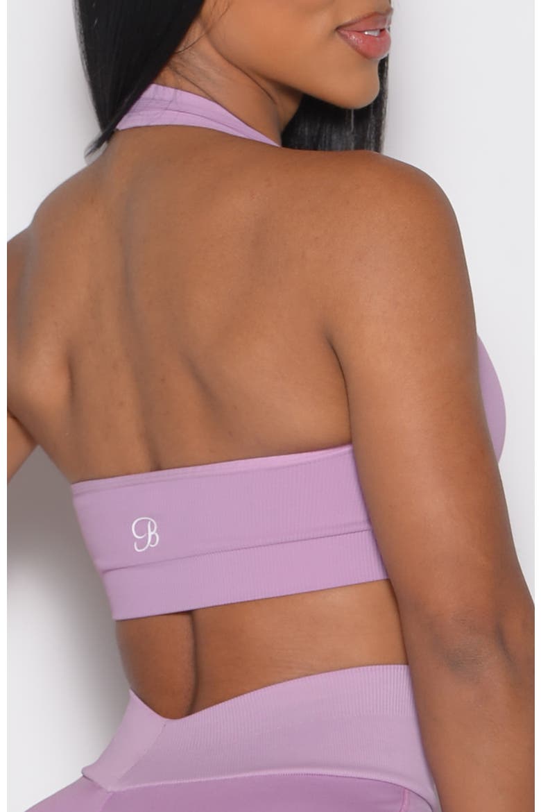 Rib Backless Bra, Alternate, color, Smokey Grape