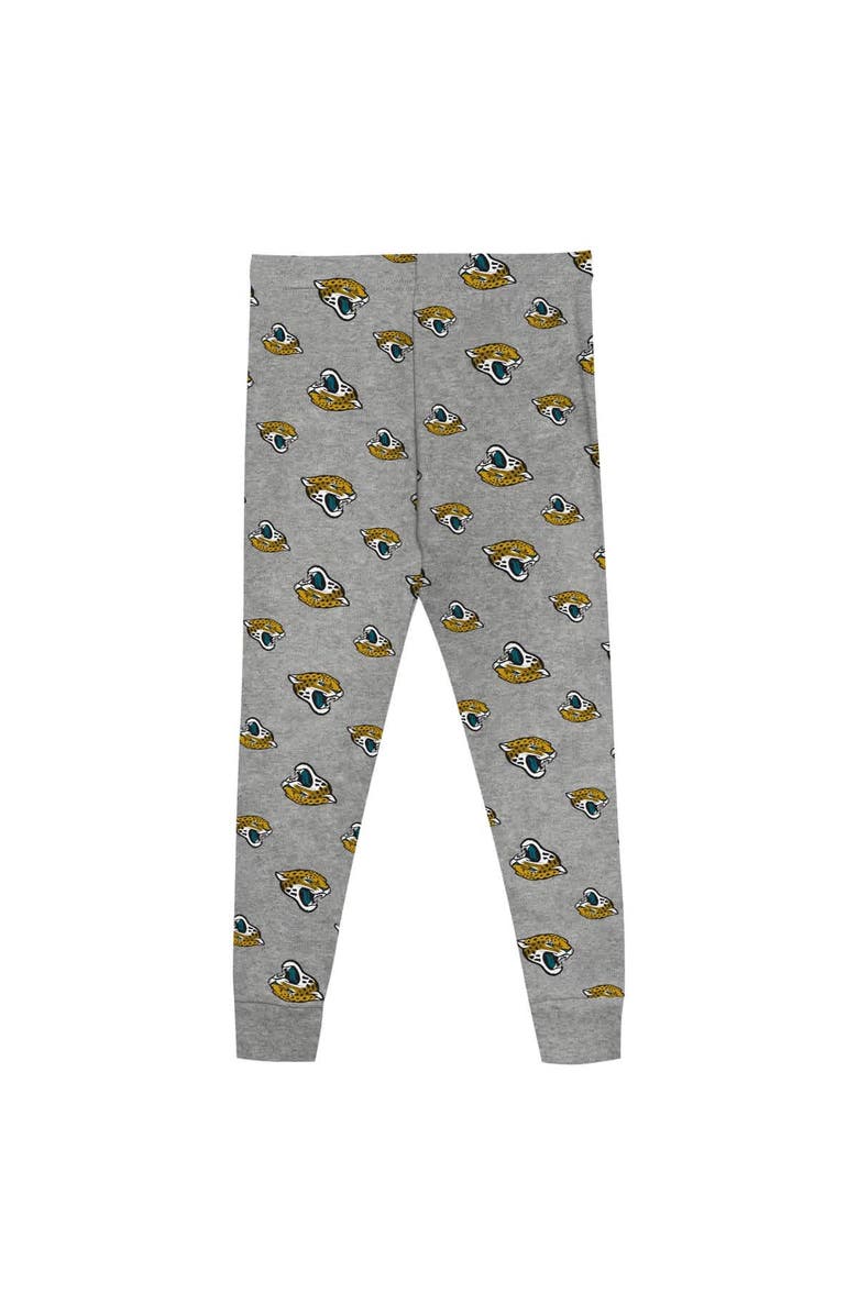 Outerstuff Toddler Heather Gray Jacksonville Jaguars Long Sleeve T-Shirt and Pants Sleep Set, Alternate, color, Heather Gray