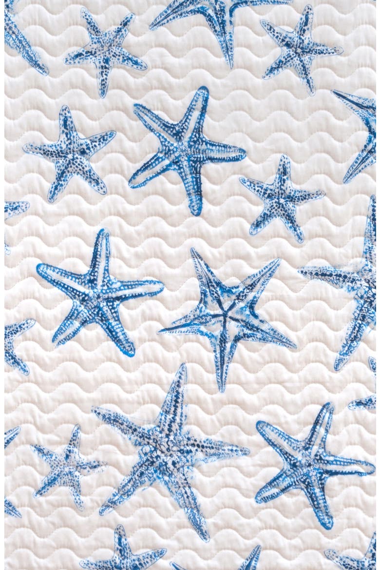 Blue Starfish Quilt Set, Alternate, color, BLUE