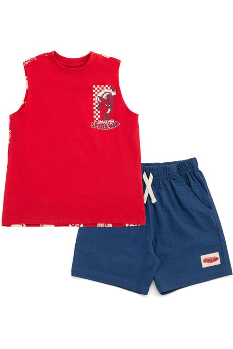 Spider-Man Athletic 2-Piece Tank Top and Shorts Set