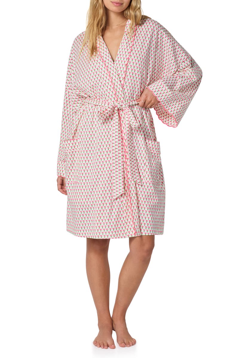 BedHead Pajamas <p>Blossom Geo Organic Cotton Short Robe </p>, Alternate, color, Blossom Geo