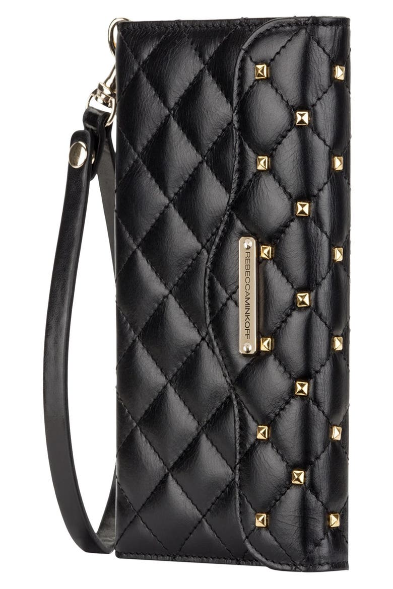 x Case-Mate iPhone 6 Plus Quilted Wristlet, Alternate, color, BLACK